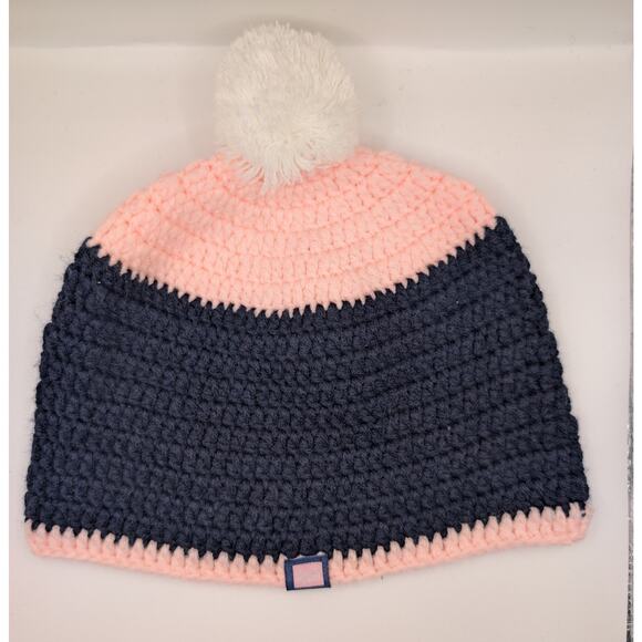 Dodgers MLB Genuine Merchandise Beanie Hat Drew Pearson Pink Navy Crochet Knit - Picture 1 of 3